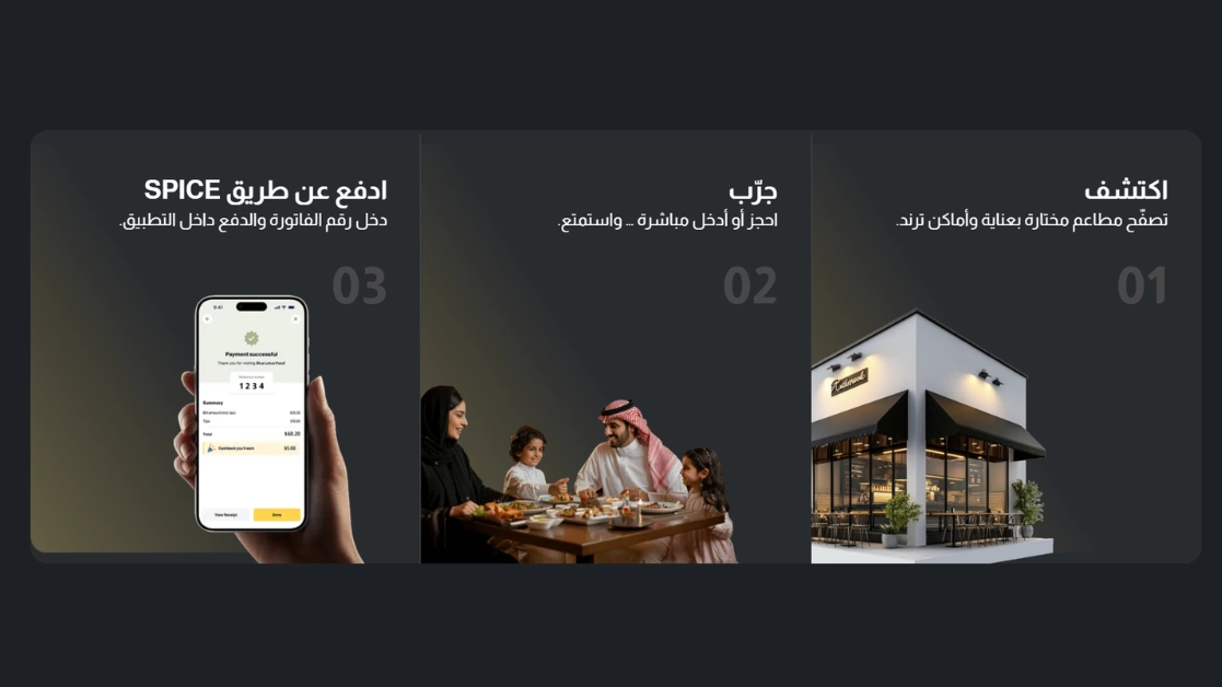 كيف تستخدم سبايس عند زيارة المطعم؟ 1 كيف تستخدم سبايس عند زيارة المطعم؟